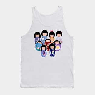 Kokeshi in Bloom Tank Top